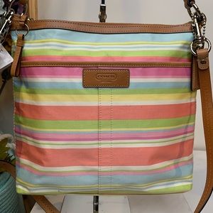 Coach Stripe Shoulder Crossbody Bag F13719